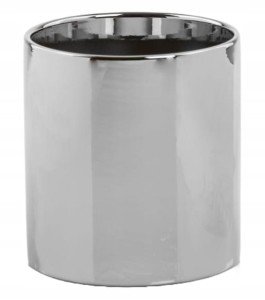 Osłonka ceramiczna srebrna walec 20 cm