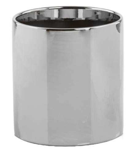 Osłonka ceramiczna srebrna walec 20 cm