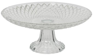 Szklana patera na ciasto 20x9cm Przezroczysta Taca