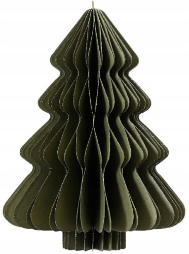 Zawieszka papierowa choinka 11x15cm Zielona 