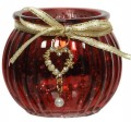 Świecznik szklany świąteczny na tealight 5,5 cm