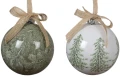 Bombka choinkowa piankowa 8cm z jutowym sznurkiem