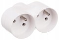 Rozgałęźnik 2 gniazdowy z uziemieniem 16A/230V Biały 3500W