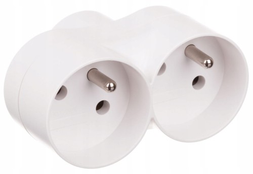 Rozgałęźnik 2 gniazdowy z uziemieniem 16A/230V Biały 3500W