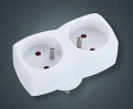 Rozgałęźnik 2 gniazdowy z uziemieniem 16A/230V Biały 3500W