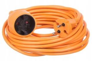 Przedłużacz ogrodowy budowlany pomarańczowy 10m 2300W