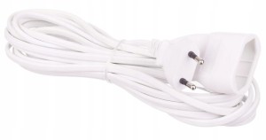 Przedłużacz 1 gniazdkowy 5m biały IP20 230V