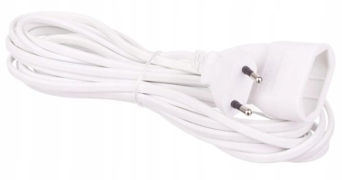 Przedłużacz 1 gniazdkowy 5m biały IP20 230V