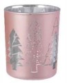 Świecznik świąteczny na tealight szklany 8,5 cm