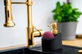 Dozownik ceramiczny do płynu do naczyń 330ml Czarno-złoty