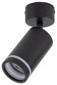 Lampa sufitowa czarna GU10 Pojedyncza natynkowa ruchomy spot