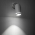 Lampa sufitowa biała GU10 Pojedynczy reflektor natynkowy z ruchomym spotem
