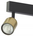 Lampa sufitowa czarna 6xGU10 metalowa 6 złotych reflektorów 126cm