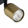 Lampa sufitowa czarno-złota 4xGU10 metalowa Poczwórny reflektor natynkowy Top