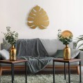 Kinkiet w kształcie liścia 35x39 monstera metalowa złota 3xG9