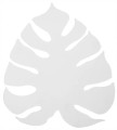 Kinkiet w kształcie liścia 35x39 monstera 3xG9 metalowa biała
