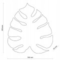 Kinkiet w kształcie liścia 35x39 monstera 3xG9 metalowa biała