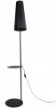 Lampa podłogowa z abażurem 170x36cm Czarna nowoczesna Zing