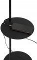 Lampa podłogowa z abażurem 170x36cm Czarna nowoczesna Zing