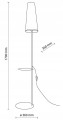 Lampa podłogowa z abażurem 170x36cm Czarna nowoczesna Zing