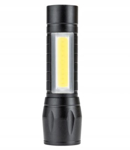 Latarka ręczna LED akumulatorowa USB 10cm taktyczna