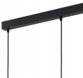 Lampa sufitowa wisząca 100cm Czarna z 3 szklanymi przyciemnionymi kloszami