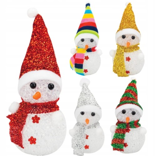 Figurka dekoracyjna świąteczna bałwan LED 15cm