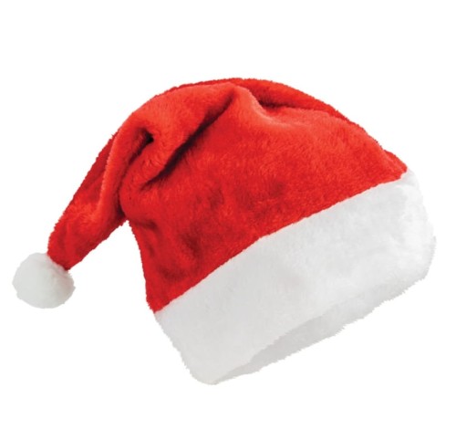Czapka świętego mikołaja z pomponem świąteczna czerwona 
