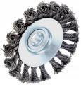 Szczotka tarczowa stożkowa hartowana pleciona 4" 100mm