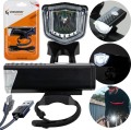 Lampka rowerowa przednia LED 3 tryby mocna wodoodporna 300 LM USB 800mAh