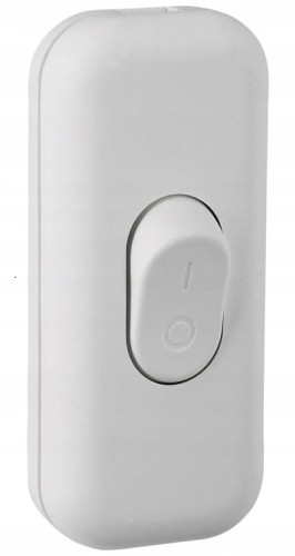 Łącznik przelotowy kołyskowy na kabel 1-biegunowy 2,5A 250 V Biały