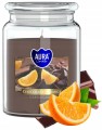 Świeca zapachowa w słoiku Czekolada - Pomarańcza 14x9,8cm do 100h palenia