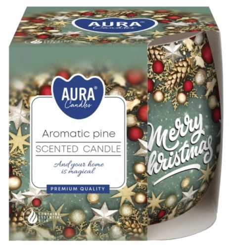 Świeca zapachowa w słoiku Pachnąca sosna 9,9x7cm do 28h palenia