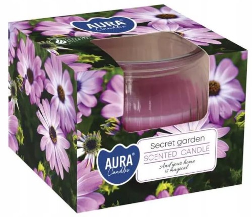 Świeca zapachowa w słoiku Tajemniczy Ogród 18h palenia 7cm