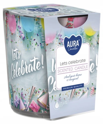 Świeca zapachowa w słoiku LET'S CELEBRATE 7,8x7,2cm 22h palenia