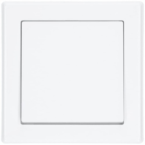 Łącznik krzyżowy z ramką pojedynczy 8,1x8,1cm Biały