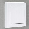 Łącznik krzyżowy z ramką pojedynczy 8,1x8,1cm Biały