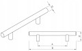 Uchwyt meblowy klasyczny do szafek chrom 15,5 cm