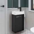 Szafka łazienkowa z umywalką baterią i syfonem 40cm wisząca łatwa w montażu