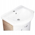 Szafka łazienkowa z umywalką baterią i syfonem 50x86cm stojąca biały front
