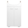 Szafka łazienkowa z umywalką baterią i syfonem 50x86cm stojąca biały front