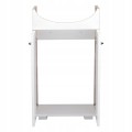 Szafka łazienkowa z umywalką baterią i syfonem 50x86cm stojąca biały front