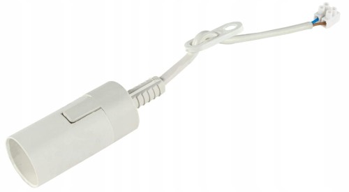 Oprawka oświetleniowa E14 budowlana remontowa z przewodem 20cm biała