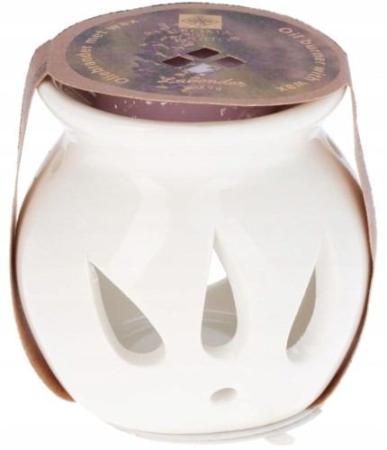 Ceramiczny kominek ozdobny z woskiem zapachowym