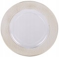 Podtalerz biały z nakrapianym złotym rantem 33cm plastikowy