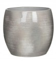 Doniczka ceramiczna jasnoszara 12x14cm elegancka