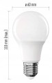 Zestaw 3 żarówek energooszczędnych LED E27 neutralna biel 9,4 W 806 lm