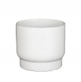 Osłonka ceramiczna biała okrągła elegancka 19x22cm