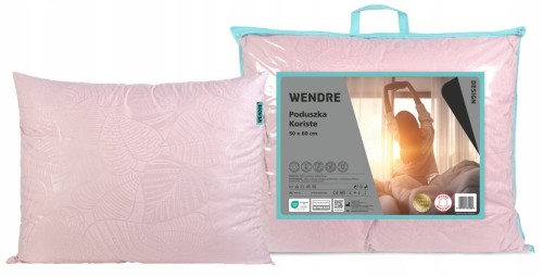 Poduszka antyalergiczna różowa 50x60cm Komfortowa 