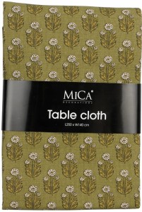 Obrus zielony elegancki bawełniany 250x140cm 